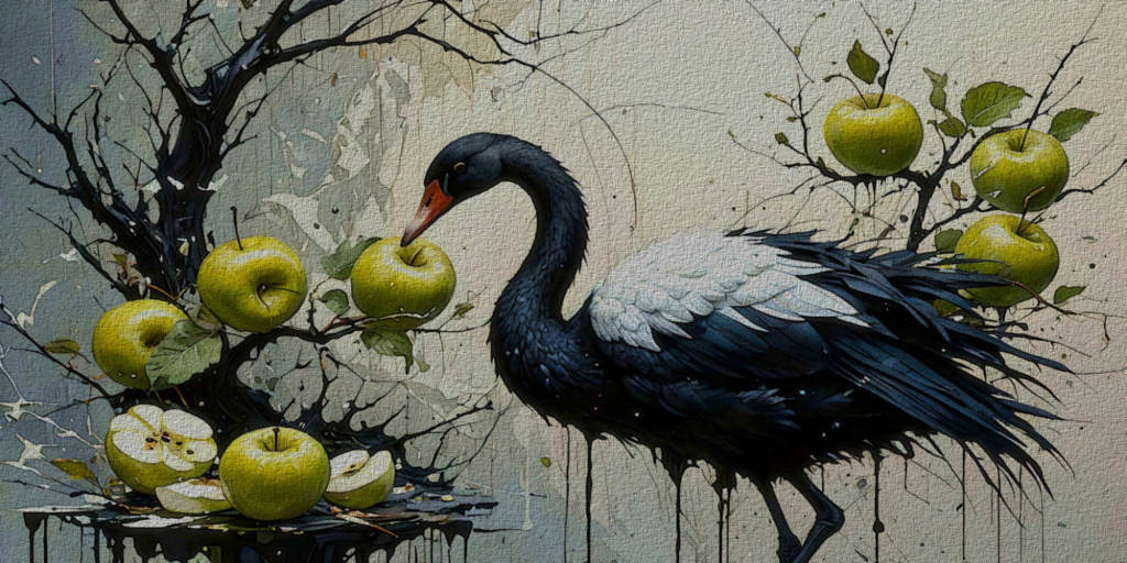 Welcome to Souland Gallery: A Sanctuary of Originality 30 GREEN APPLES AI picture edited with image editing program